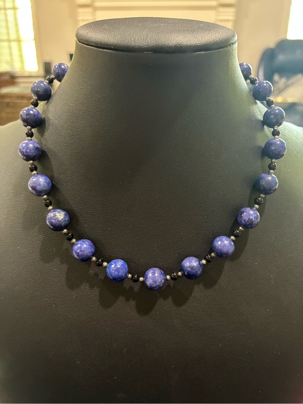 Vintage Lapis Lazuli Bead Necklace